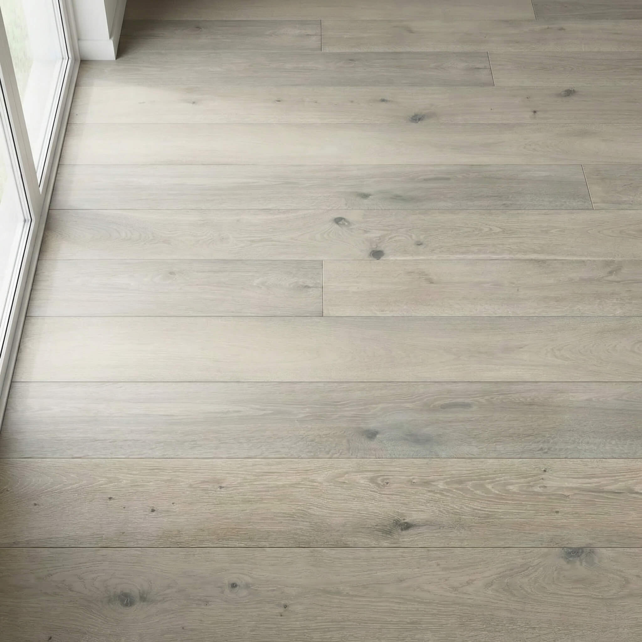 Custom grey stain oak flooring Los Angeles designer color