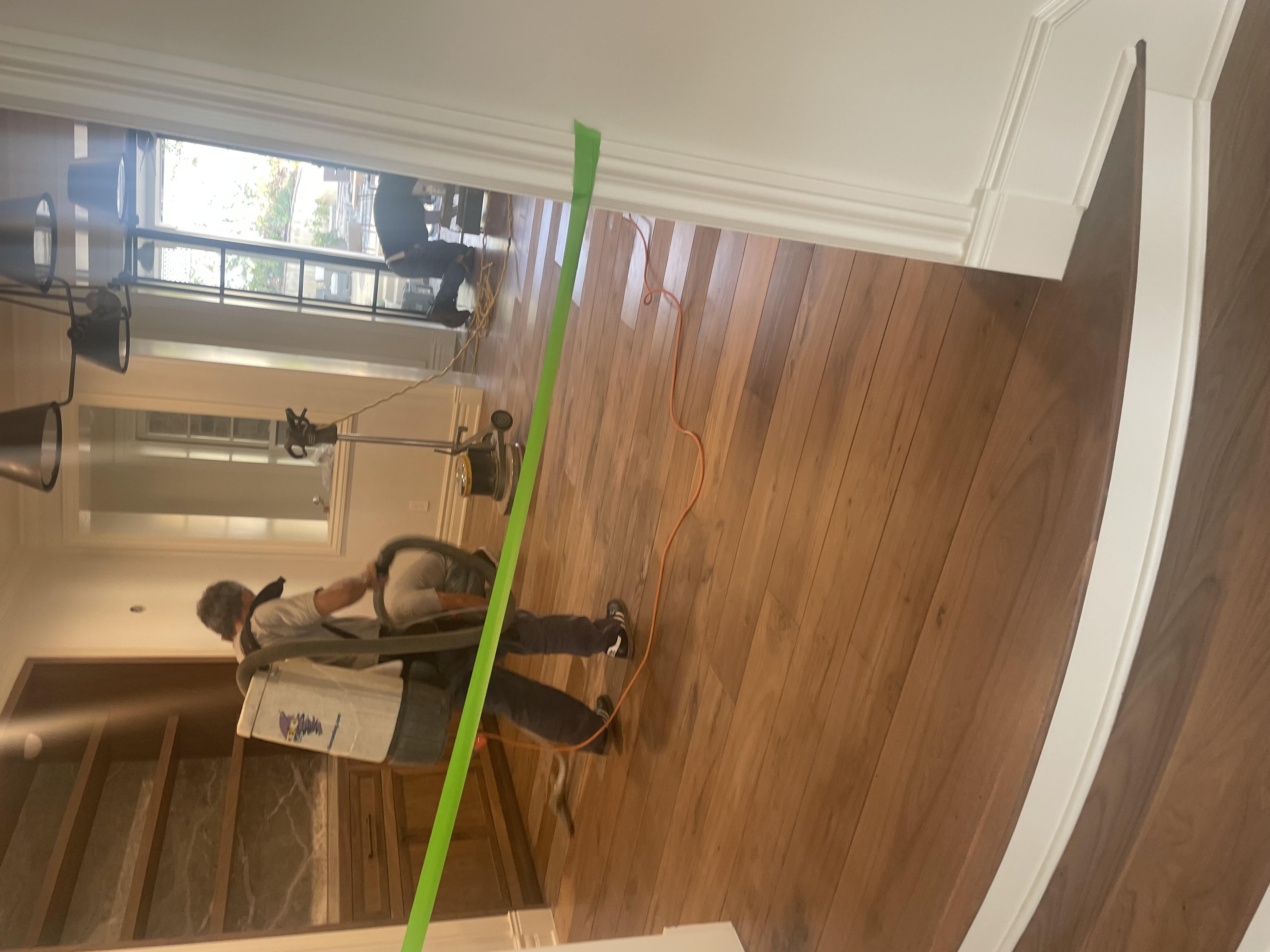 Professional dustless floor sanding equipment