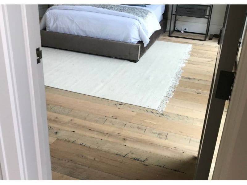 Manhattan Beach floor refinishing before - worn beach house floors