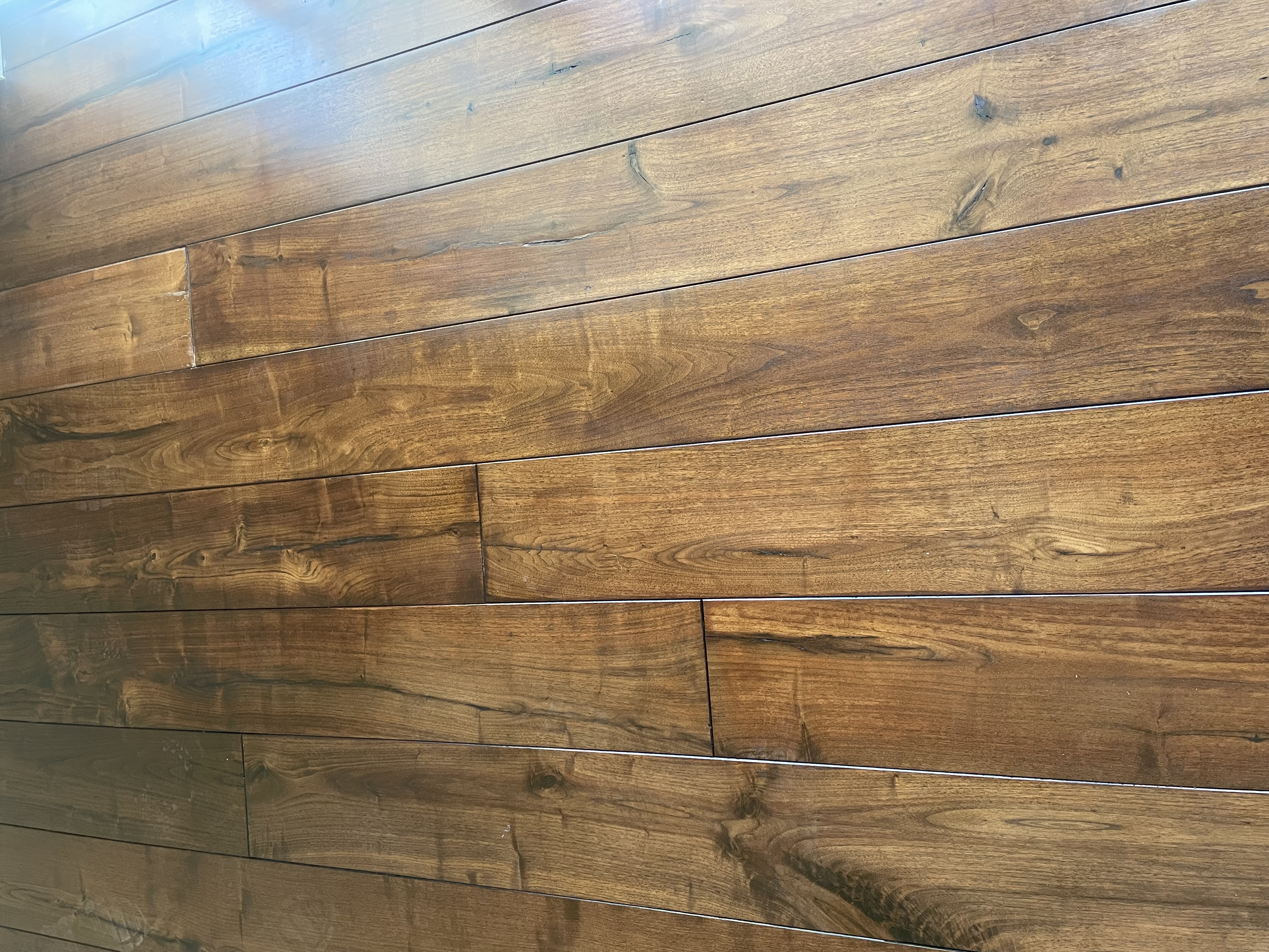 Reclaimed wood floor antique custom stain Los Angeles
