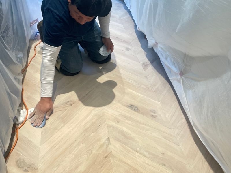 Redondo Beach hardwood floor installation - engineered oak coastal home