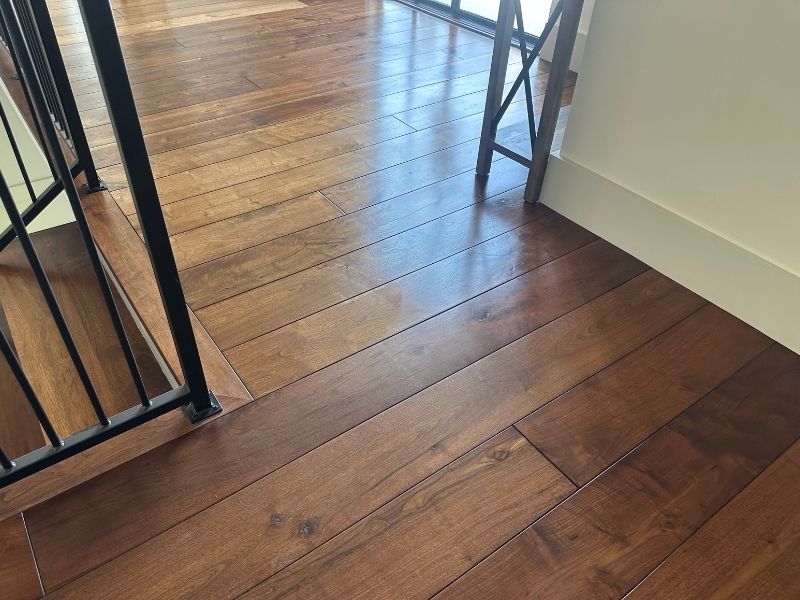 Redondo Beach walnut hardwood floors - luxury installation