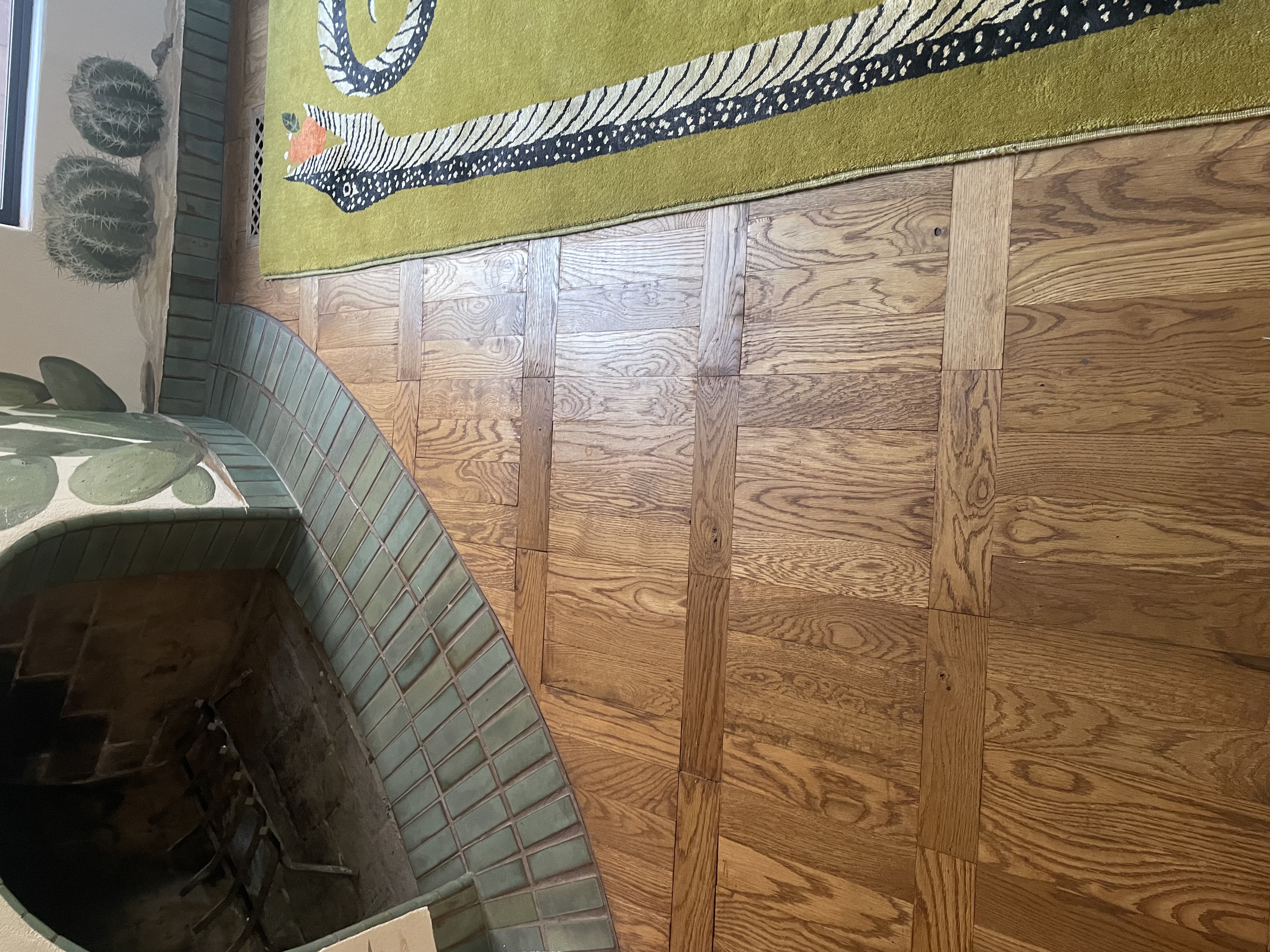 Hardwood floor after refinishing - beautiful and glossy